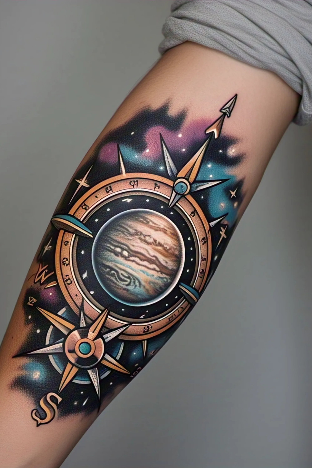 Jupiter Compass Tattoo