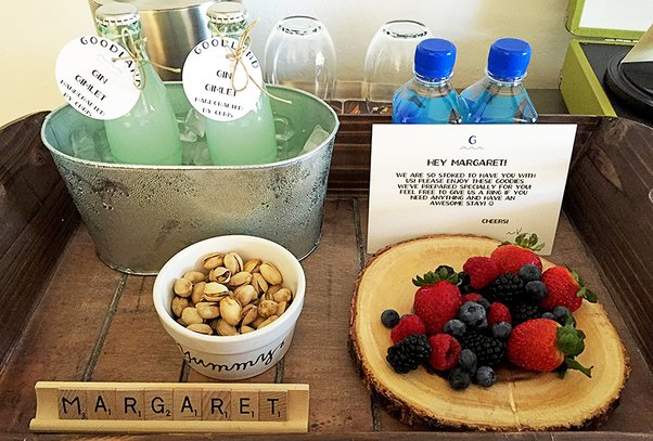 An image showing personalized gifts offered by independent hotels 