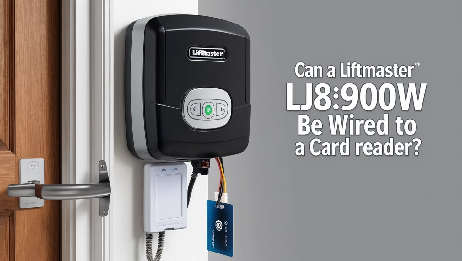 can a liftmaster lj8900w be wired to a card reader