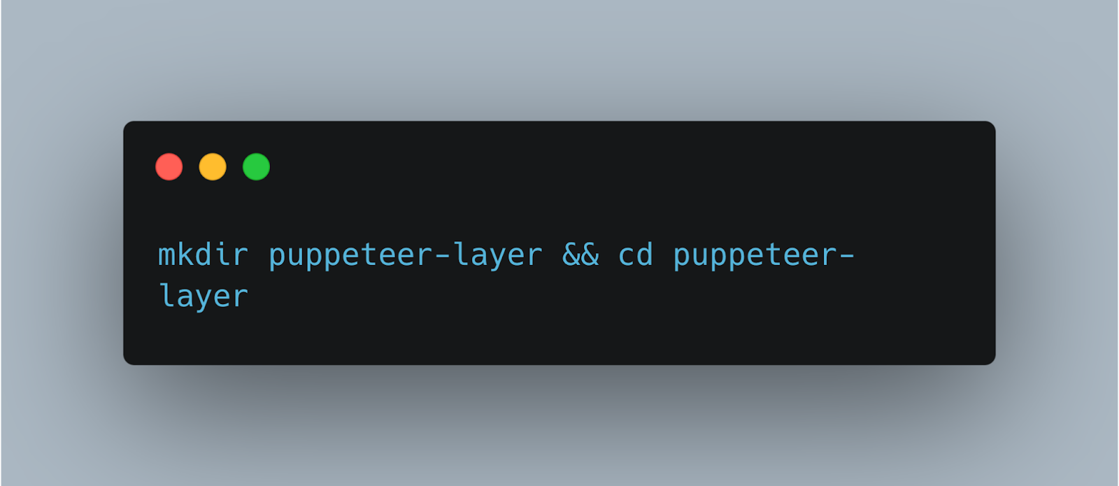 Create a directory for your puppeteer layer