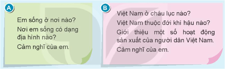 BÀI 30. ÔN TẬP CHỦ ĐỀ TRÁI ĐẤT VÀ BẦU TRỜITHỰC HÀNHCâu 1: Thảo luận với các bạn trong nhóm để hoàn thành sơ đồ theo gợi ý sau:Giải nhanh:Câu 2: Chơi trò chơi: đông, tây, nam, bắcChuẩn bị:Vẽ (hoặc dán) lên nền nhà, sân trường,... các mũi tên như hình 1.4 vương miện ghi: phương đông, phương tây, phương nam. phương bắc.Cách chơi:Chọn 5 bạn: 1 bạn làm quản trò đứng ở điểm giao nhau của các mũi tên, 4 bạn còn lại mỗi bạn đội một vương miện.Bạn quản trò chỉ một đầu mũi tên và hô:  Đây là phương Mặt Trời mọc