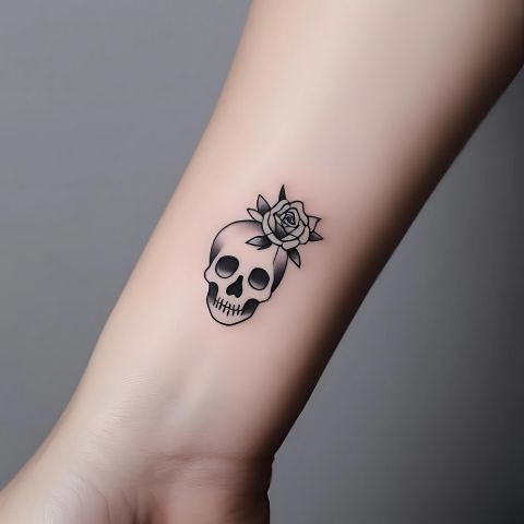 Rose and Skull Tattoo