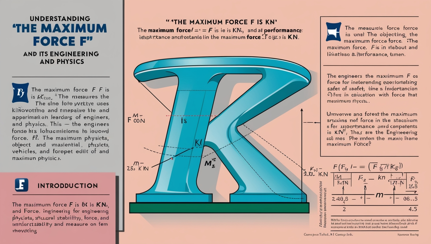 The Maximum Force F is KN