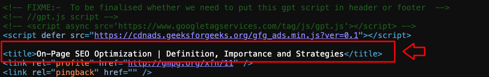 Onpage SEO-Title Tag