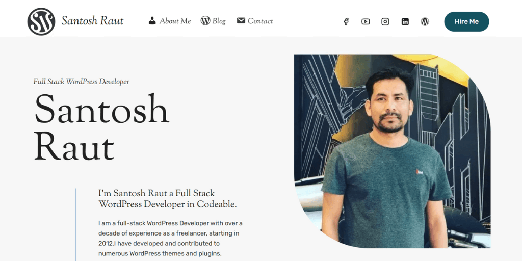 wordpress page