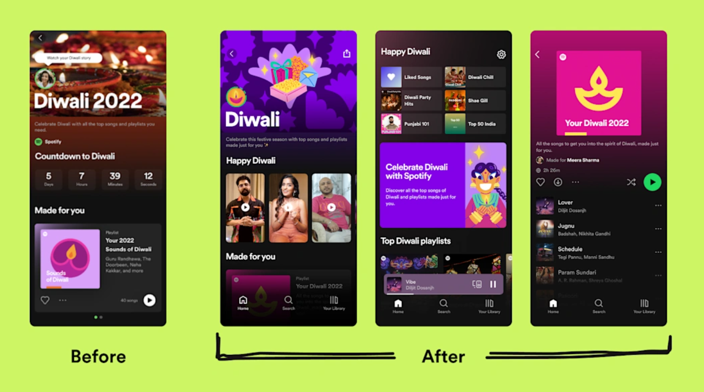 Spotify India Diwali UI