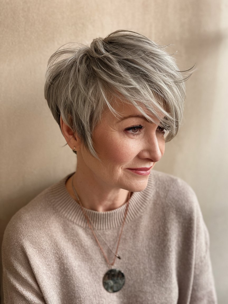 5. Feathered Pixie with Volume