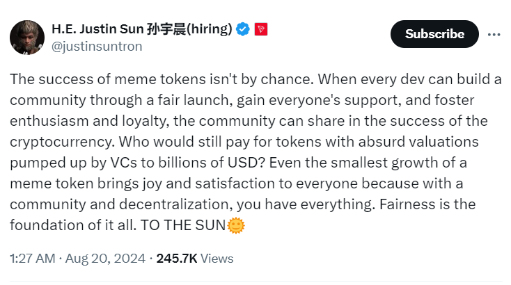 Justin Sun Twitter 