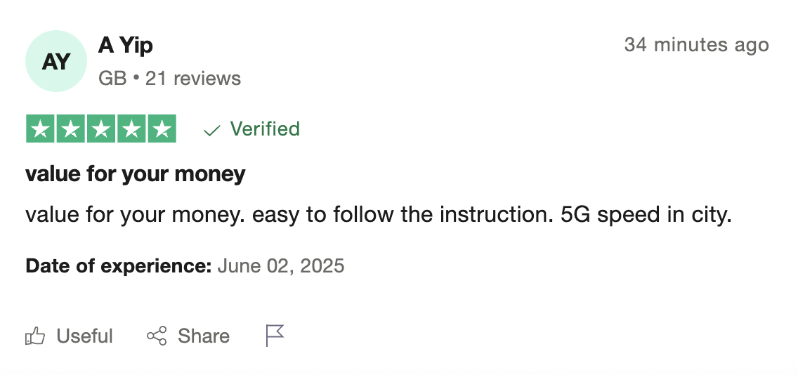 ubigi customer reviews