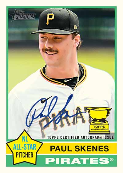 2025 Topps Heritage Baseball Real One Autographs Paul Skenes