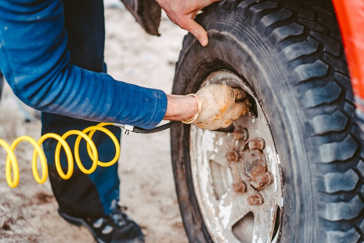 Mobile farm tractor tire repair services