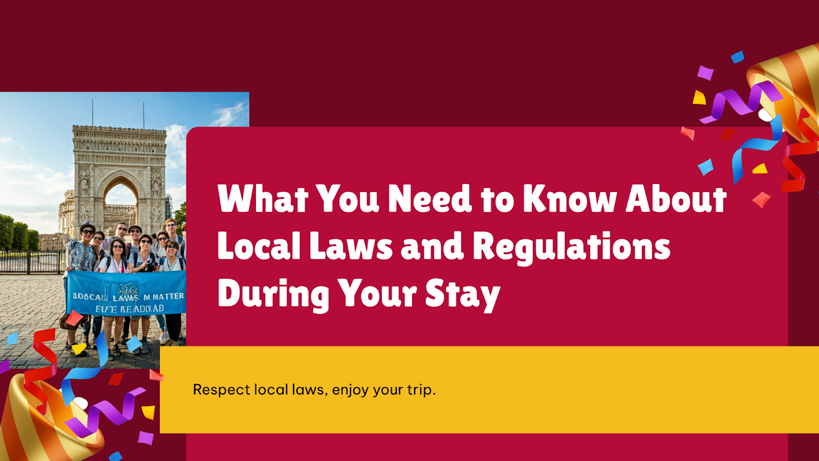 Local Laws and Regulations During Your Stay