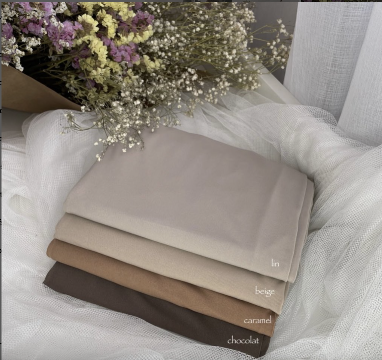 Hijab jersey premium couleur palette de nude marron