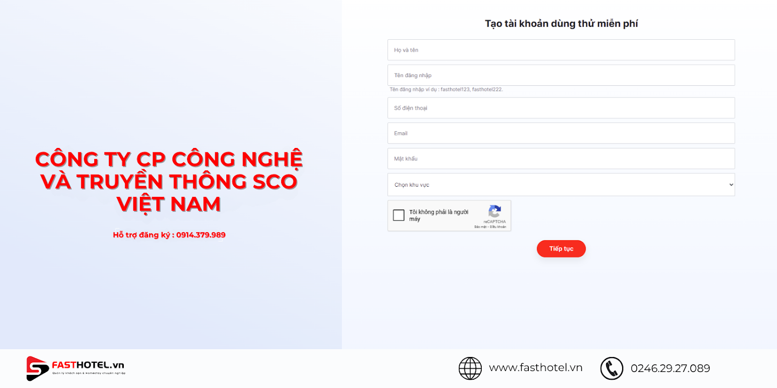 Hướng dẫn quy trình từng bước đăng ký dùng thử phần mềm