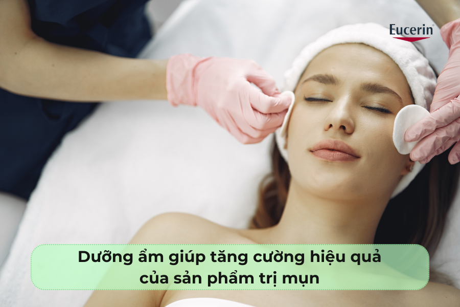 Dưỡng ẩm giúp tăng cường hiệu quả của sản phẩm trị mụn