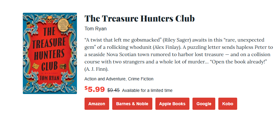 a screenshot of the treasure hunters club book 