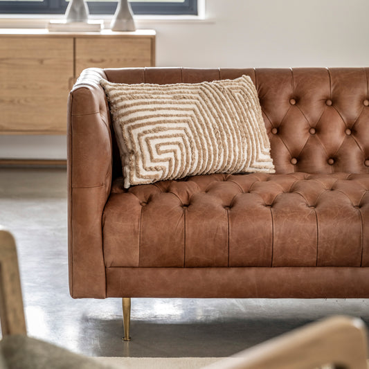Brown Leather Sofa