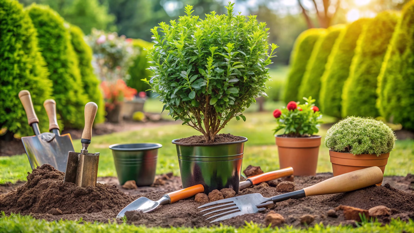 Combinando Arbustos com Outros Elementos do Jardim