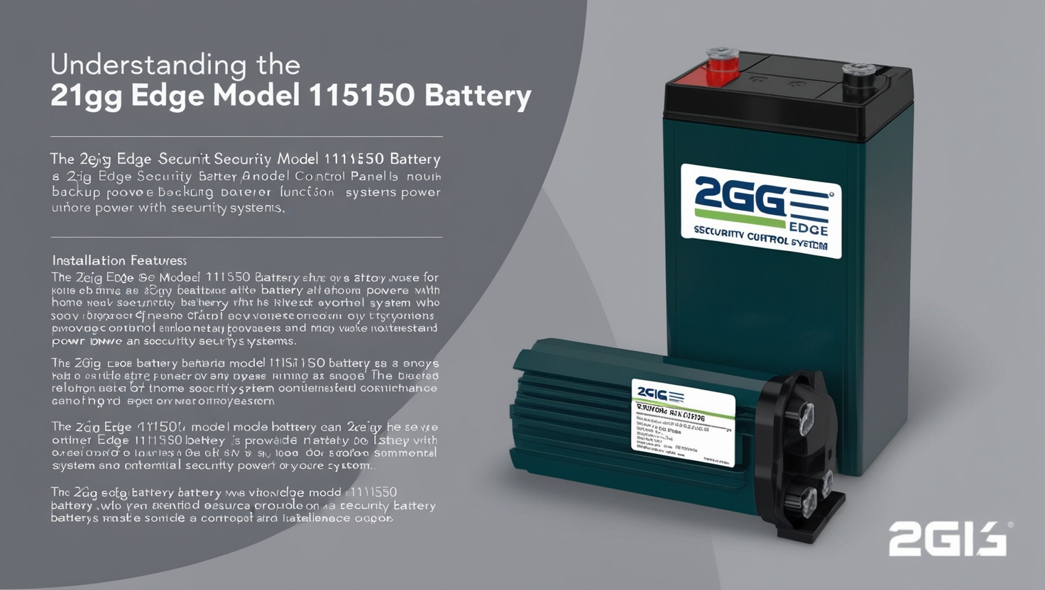 2GIG Edge Model 115150 Battery