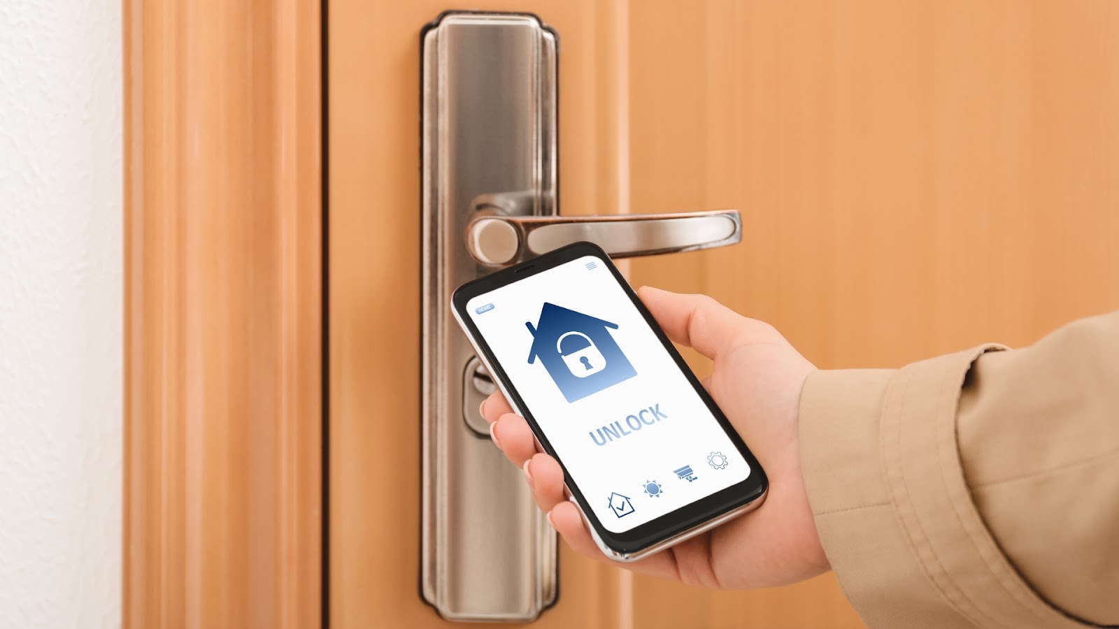 Smart locks give easy entry access through the mobile app.