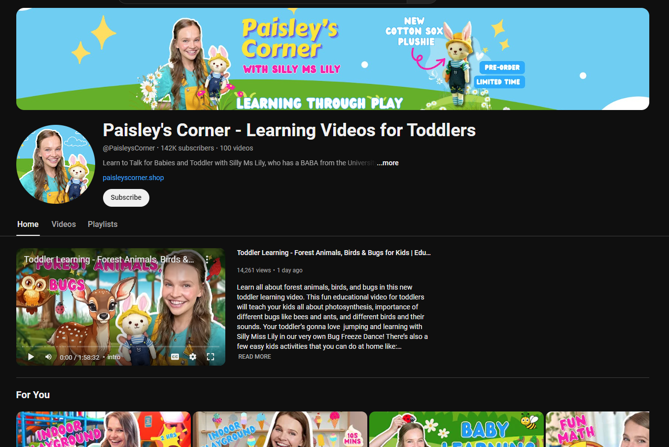 Paisley's Corner - Learning Videos for Toddlers