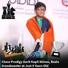 Aarit Kapil, a budding chess prodigy ...