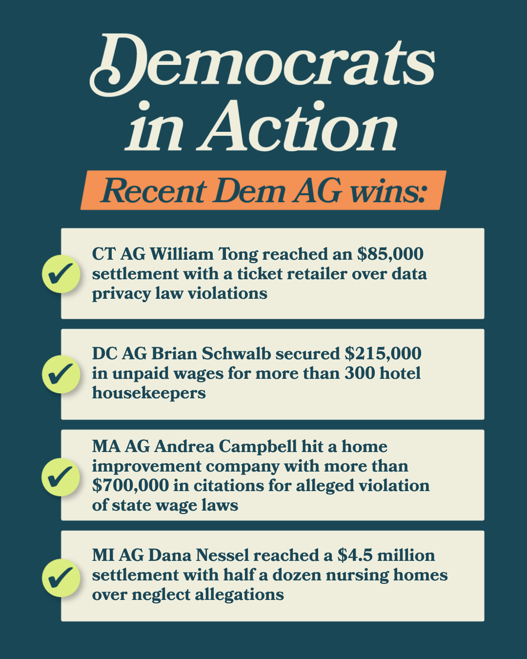 List of recent DAGA wins