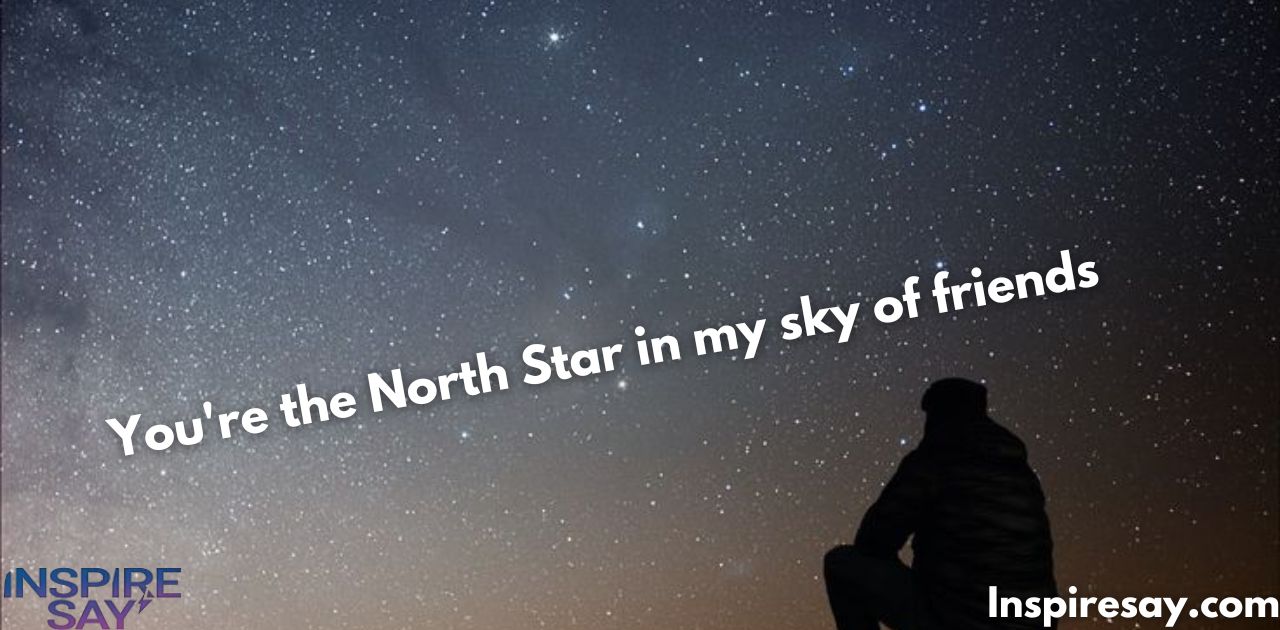 "You're the North Star in my sky of friends."