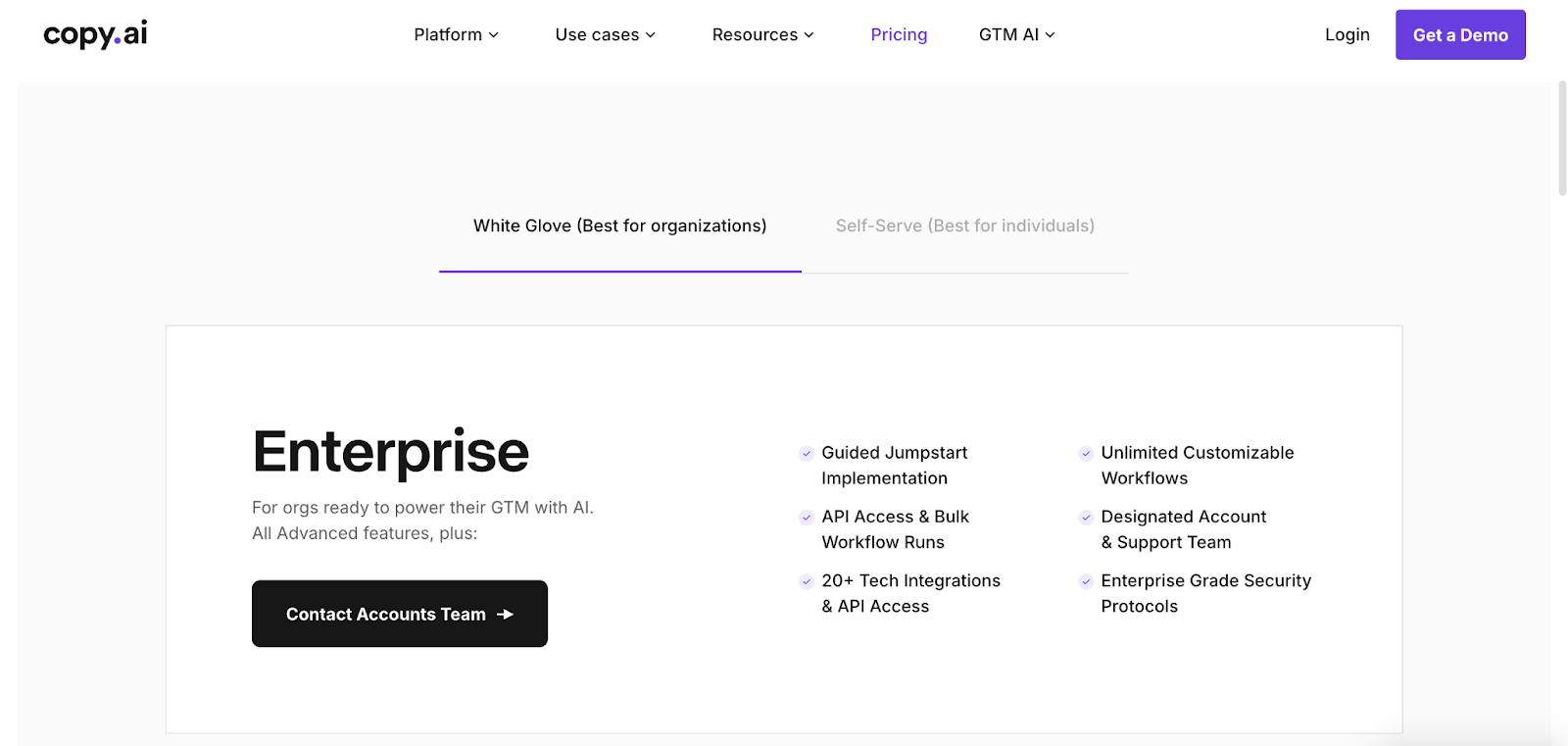 Copy.ai pricing plans