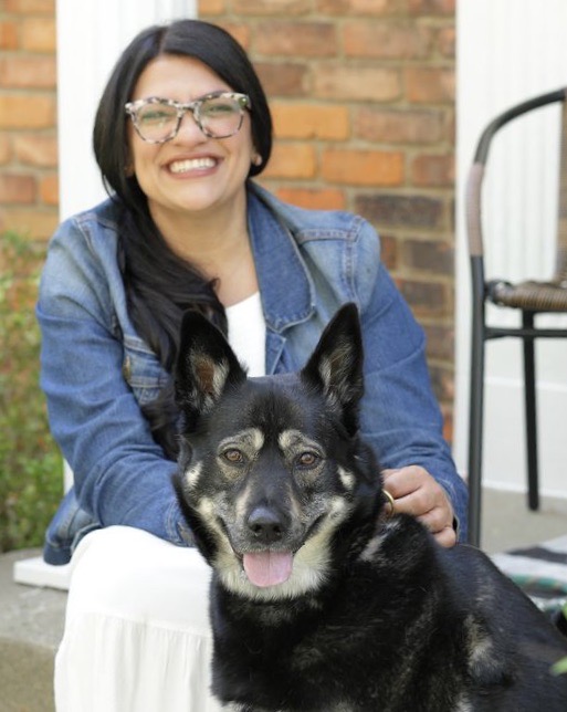 Rashida with her dog Tayta