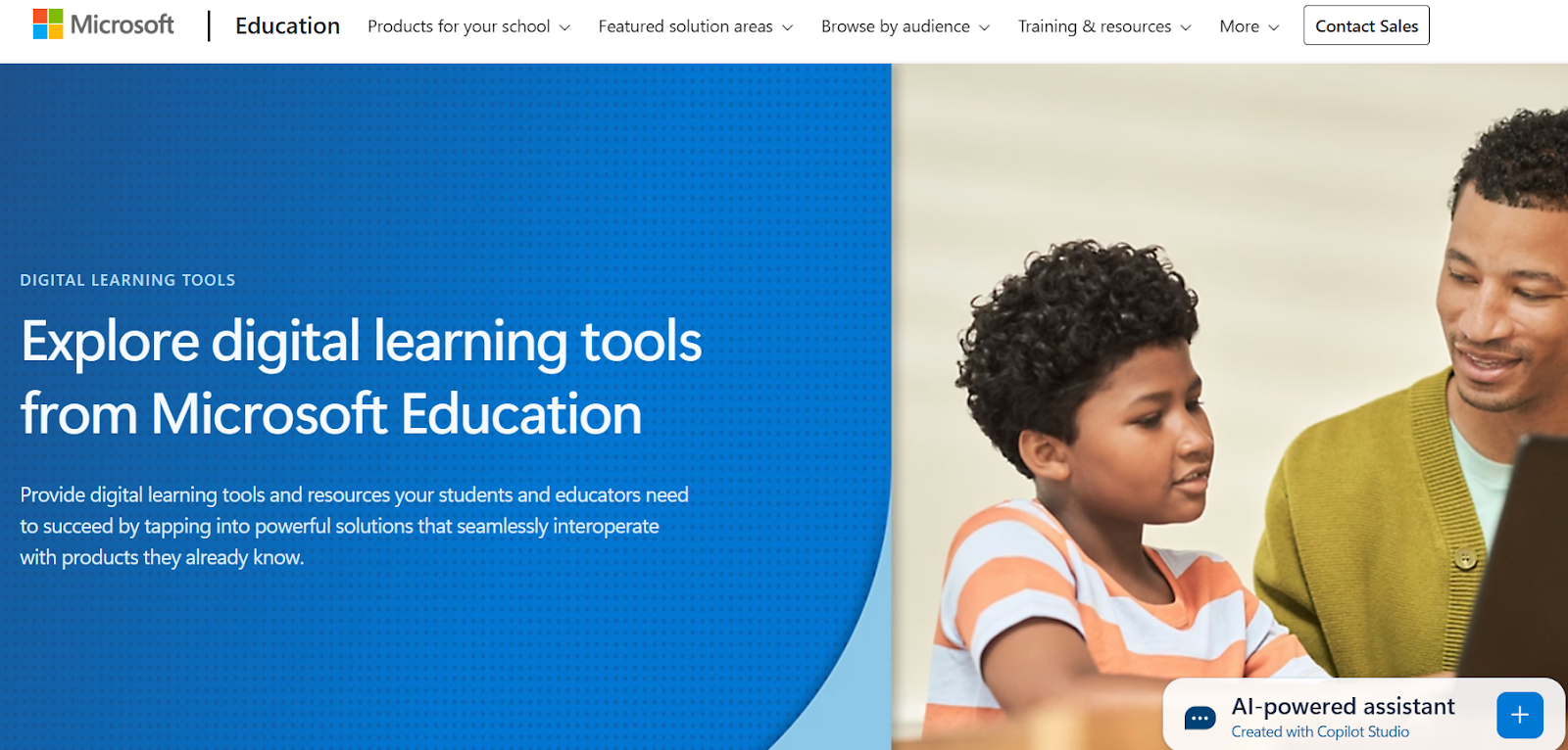 Microsoft immersive reader's website
