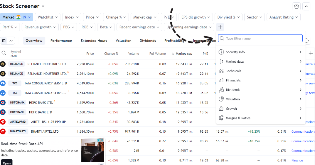  Build Your Query
 in tradingview