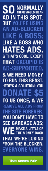 Adblock monetization strategy by OKCupid