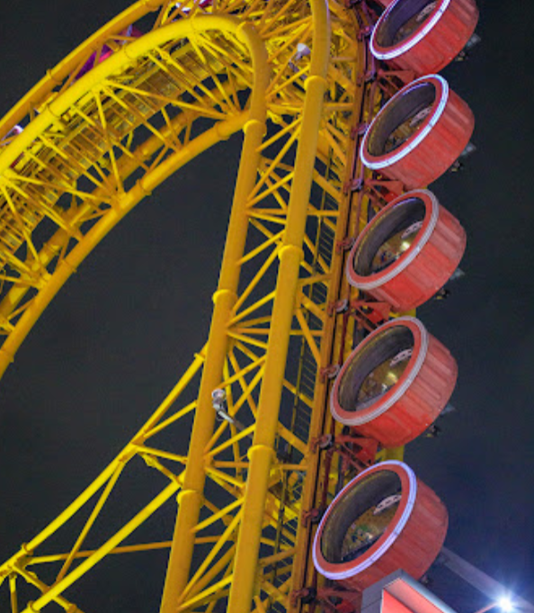 Ebisu Tower Ferris Wheel at night 