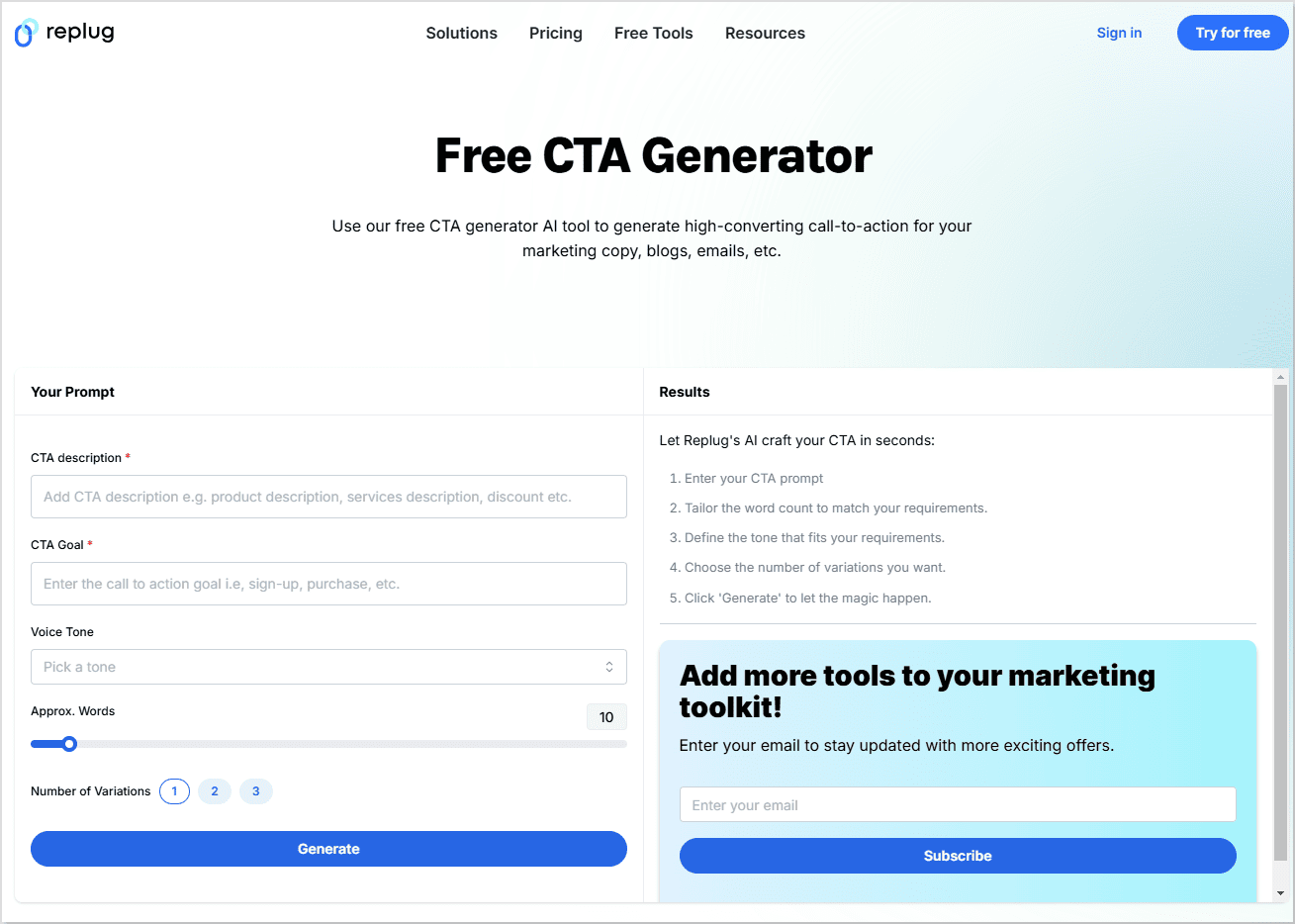 replug-cta-generator