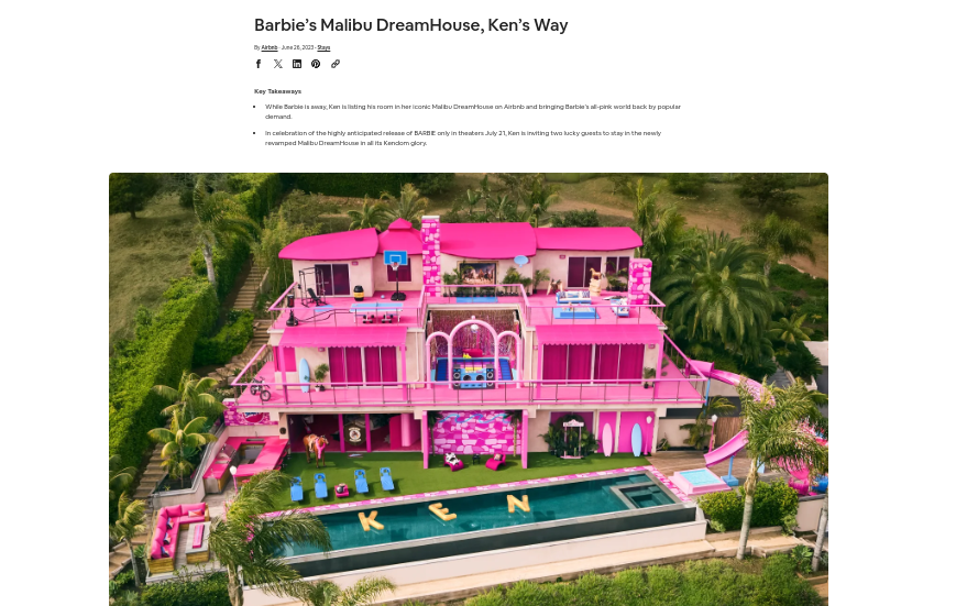 barbie house airbnb