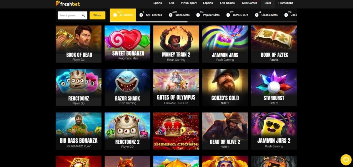 Freshbet Casino Games