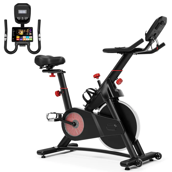 Heimtrainer Fahrrad mit Stufenlosem Magnetwiderstand, 150 kg Belastbar