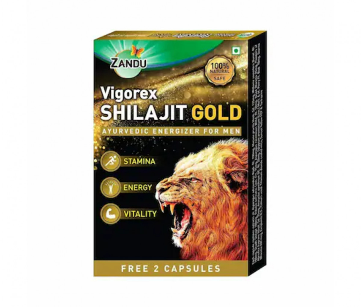 Buy Ayurvedic Products for Sexual Wellness – Image of ZANDU VIGOREX SHILAJIT GOLD