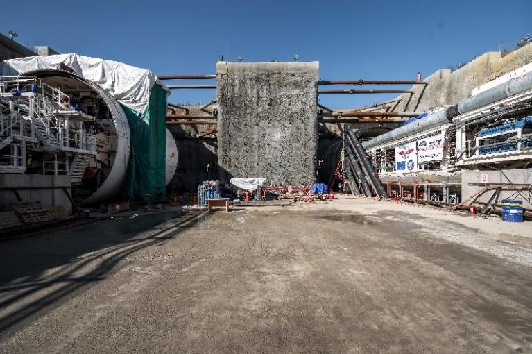 A large round structure with a concrete wall and a concrete floor  Description automatically generated with medium confidence