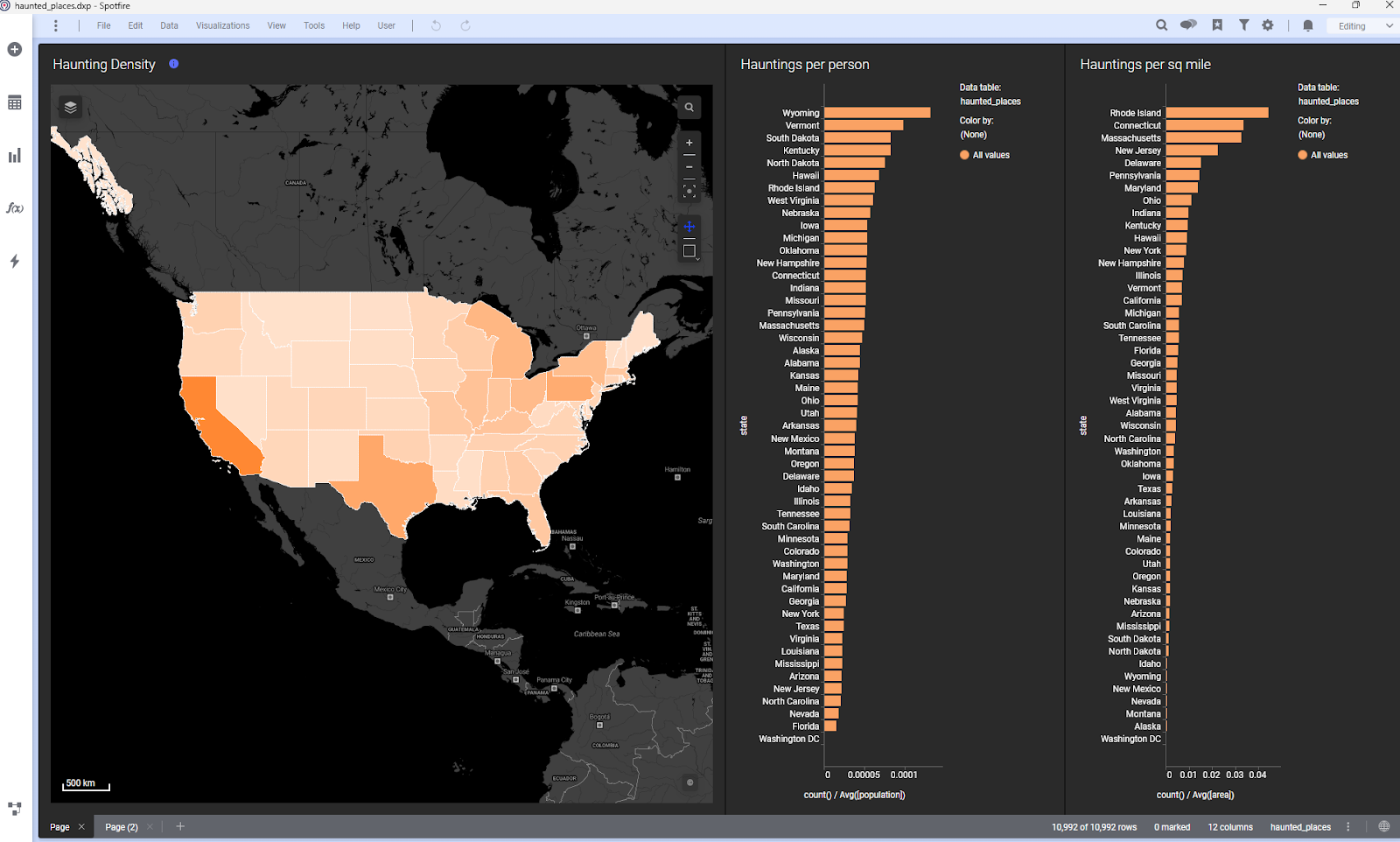 Spotfire map screenshot