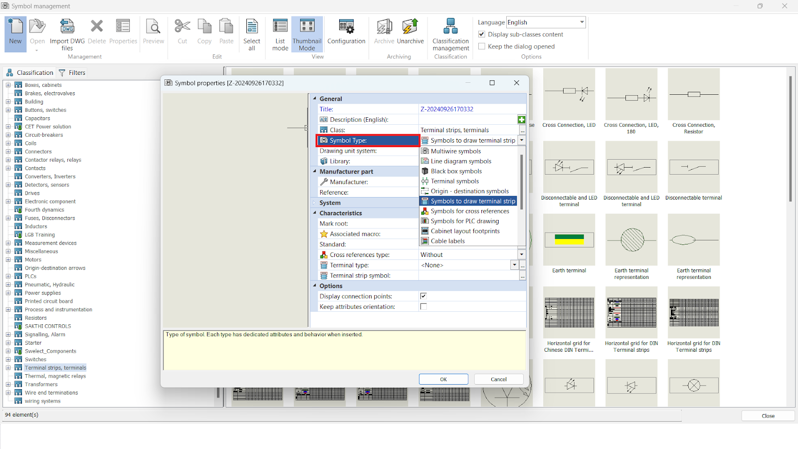 DEFAULT TERMINAL SYMBOL IN SOLIDWORKS ELECTRICAL LIBRARY