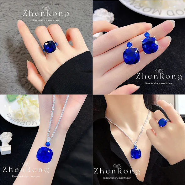 Sapphire Zircon Set - Ali Express