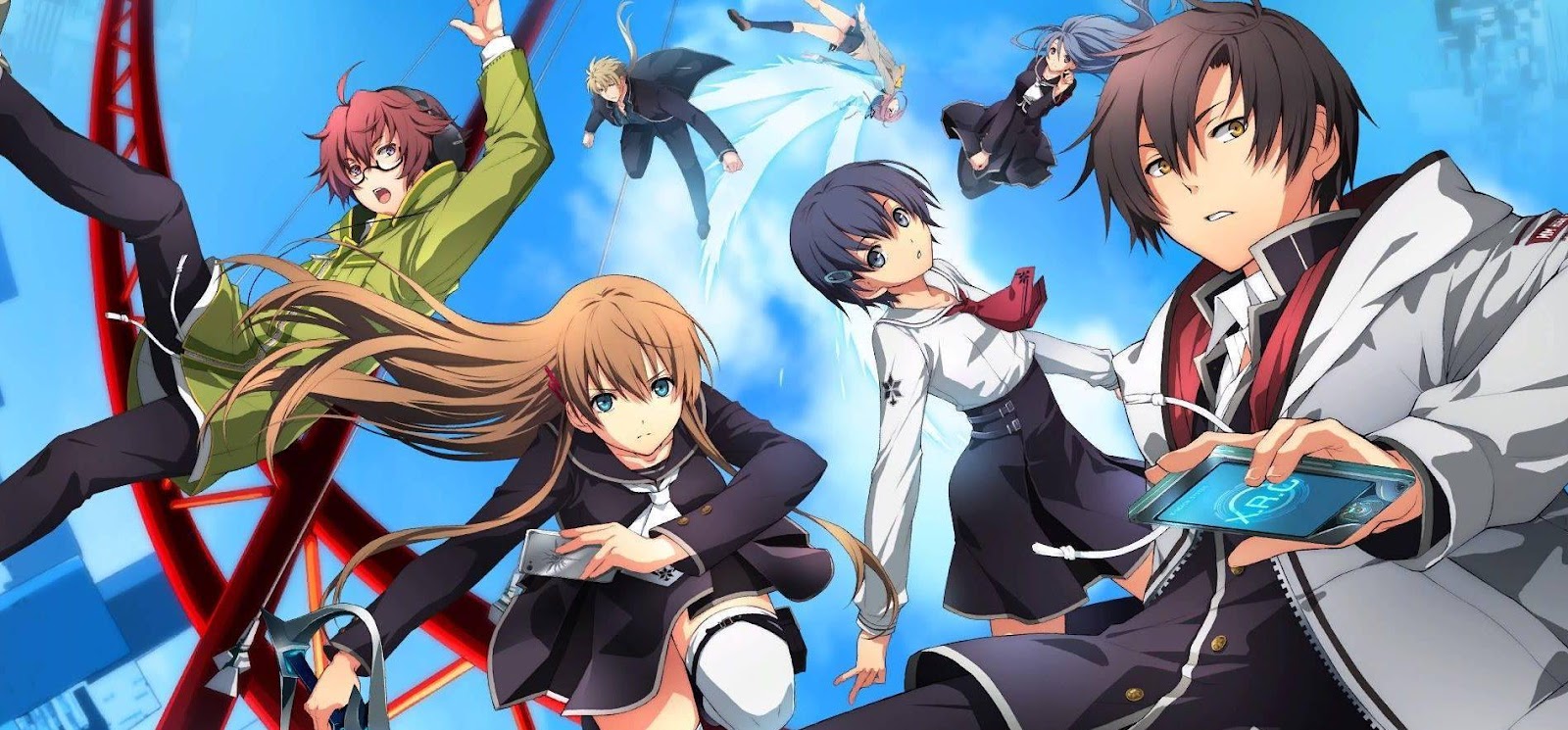 The Official Picture of Tokyo Xanadu eX with its characters, One of the best anime games on PS4. 