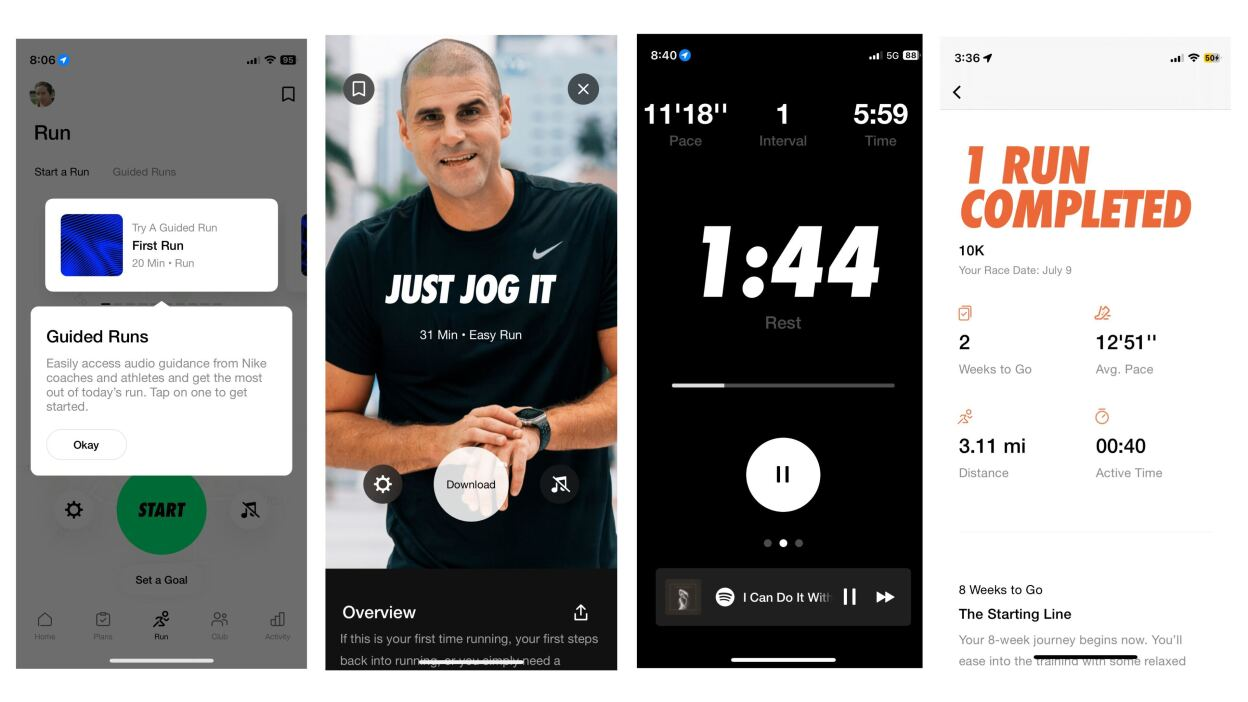 The Nike Run Club and Nike Training Club