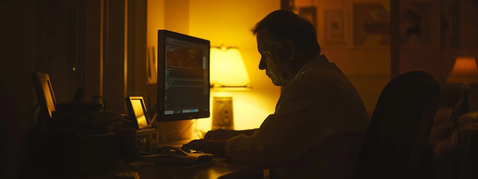 a business owner typing a personalized response to a negative google review on their computer screen, showing sincerity and prompt solutions to address the customer's concerns.