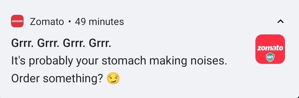 Transforming the marketing landscape with generative AI - Zomato's funny notifications lunch time example