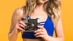 Young Female Swimwear Holding Chamber