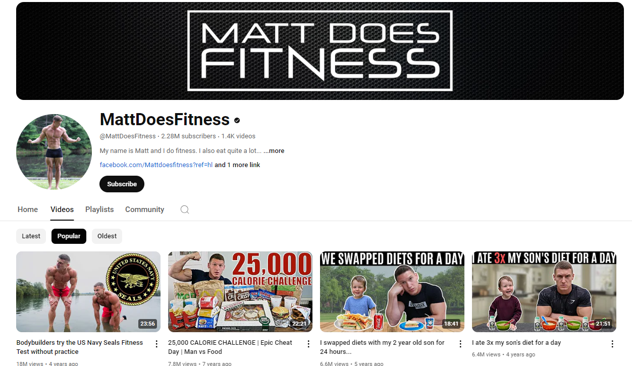 Health and fitness Youtube Niches