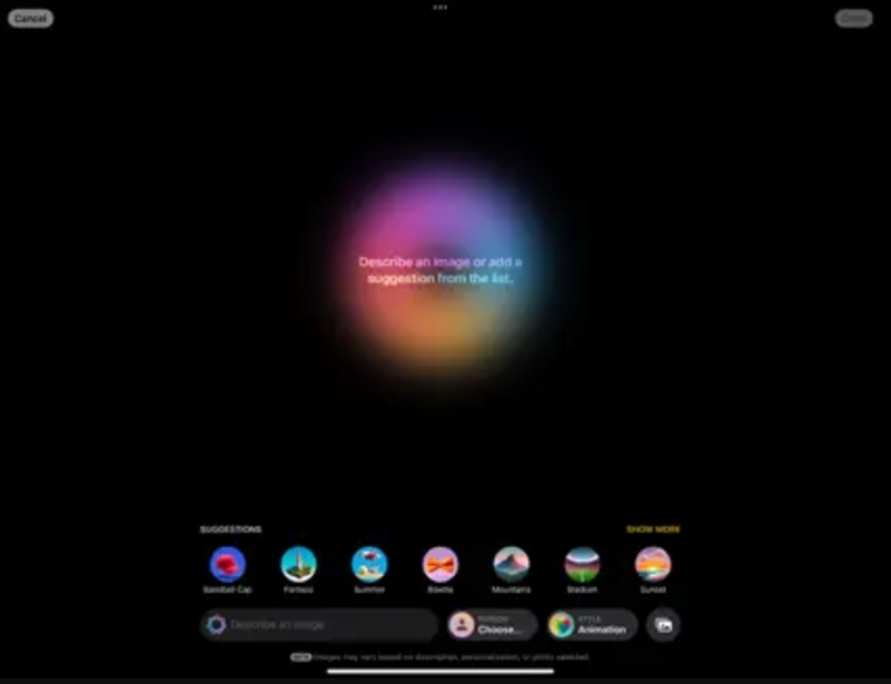 How to create an image with Apple Image Playground